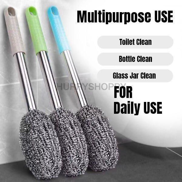 Bottle Jar & Toilet Cleaner Brush Scrubber – Durable & Multi-Purpose