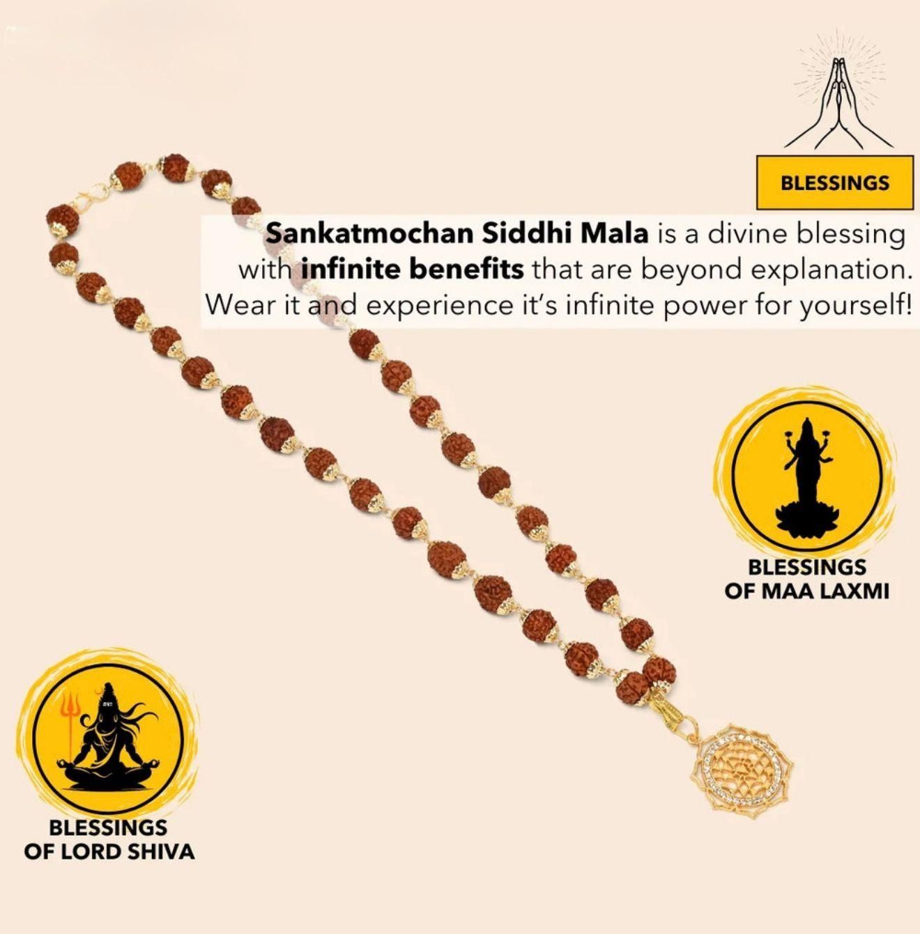 Sankatmochan Siddhi Mala with Pendant – Divine Spiritual Alloy Mala