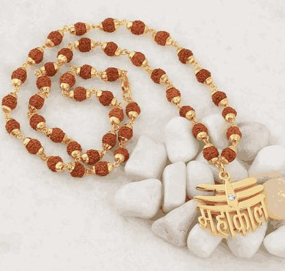 Rudraksha Mala with Mahakal Pendant – Spiritual & Authentic | Divine Protection & Positivity